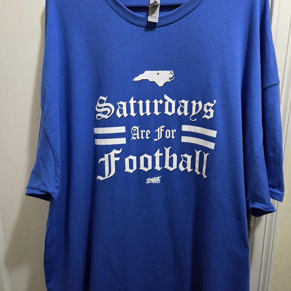 Blue Short Sleeve T-shirt Saturdays Are For Football